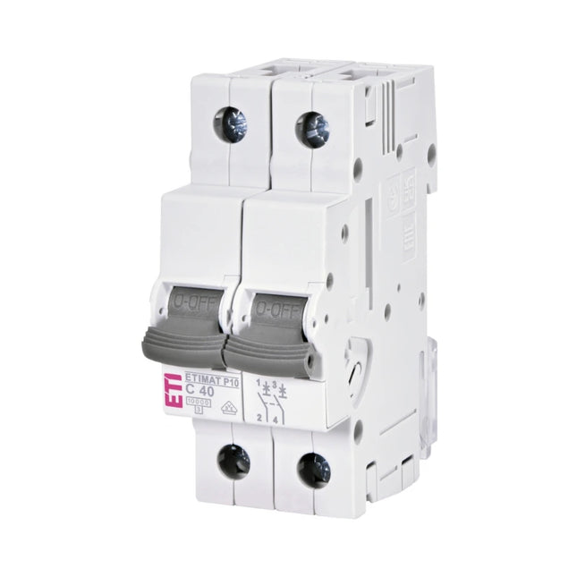Disjoncteur ETIMAT P10 CA, bipolaire, 10 kA, C40, ETI