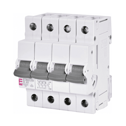 Disjoncteur ETIMAT P10 CA, 3P+N 10 kA, B40, ETI