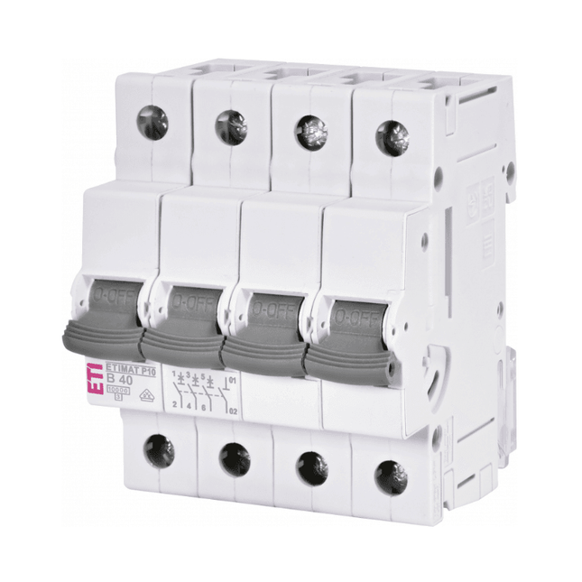 Disjoncteur ETIMAT P10 CA, 3P+N 10 kA, B40, ETI