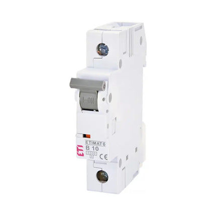Disjoncteur CA unipolaire 10 A, type B, 6 kA, ETIMAT 6 ETI