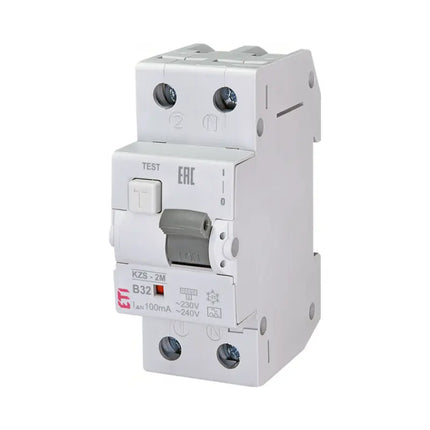 Disjoncteur différentiel RCBO 2M, type A B32 100 mA, ETI