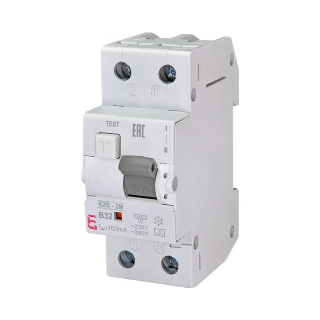 Disjoncteur différentiel RCBO 2M, type A B32 100 mA, ETI
