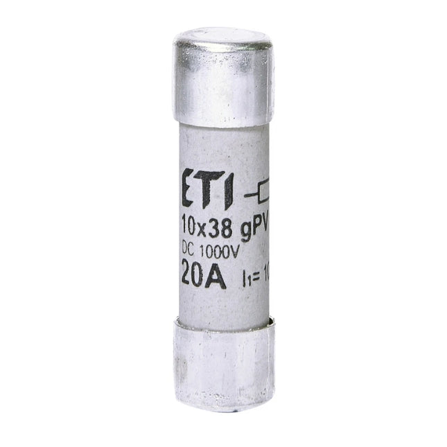 Fusible cylindrique à courant continu, 20 A/1 000 V, CH, 10 × 38, gPV, ETI