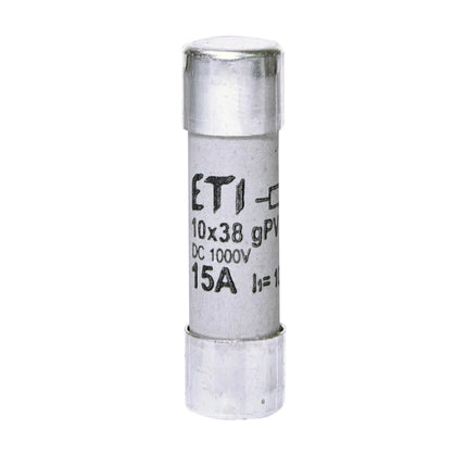 Fusible cylindrique DC 15 A/1 000 V, 10 × 38, gPV, ETI