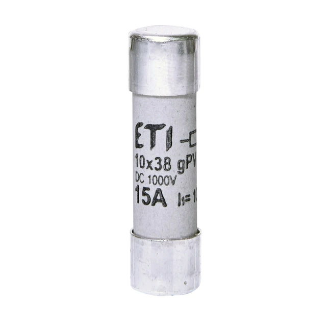 Fusible cylindrique DC 15 A/1 000 V, 10 × 38, gPV, ETI