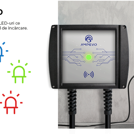 Station de recharge pour véhicules électriques réglable de 22 kW, AMPEVO