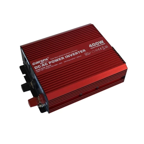 Onduleur CARSPA 12 V/230 V 400 W à onde sinusoïdale pure avec port USB