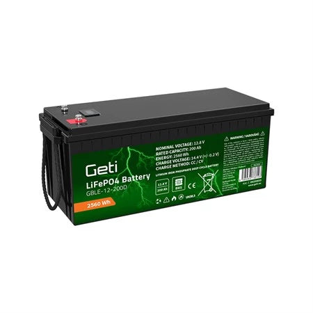 Batterie LiFePo4 GETI 12,8 V 200 Ah