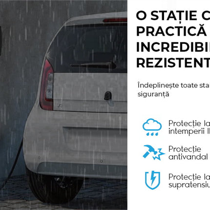 Station de recharge pour véhicules électriques réglable de 22 kW, AMPEVO