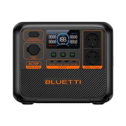 Station d'alimentation portable Bluetti 1000 W, recharge par panneau solaire ou sur secteur