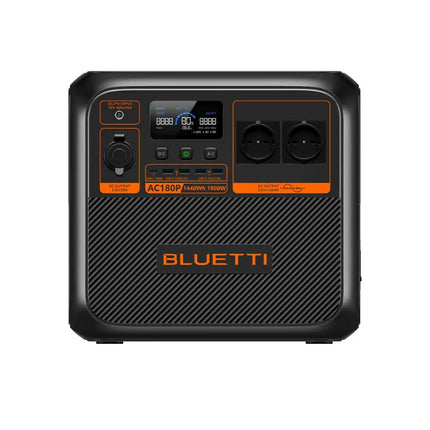 Station d'alimentation portable Bluetti 1800 W, recharge par panneau solaire ou sur secteur