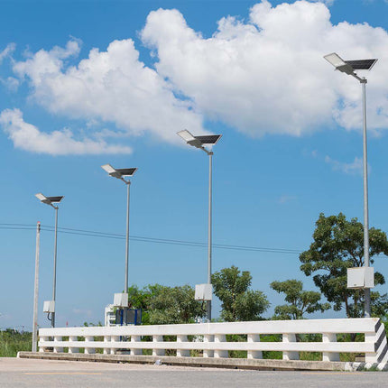 Lampadaire solaire à LED de 2 500 lm, puce Bridgelux, 6 400 K