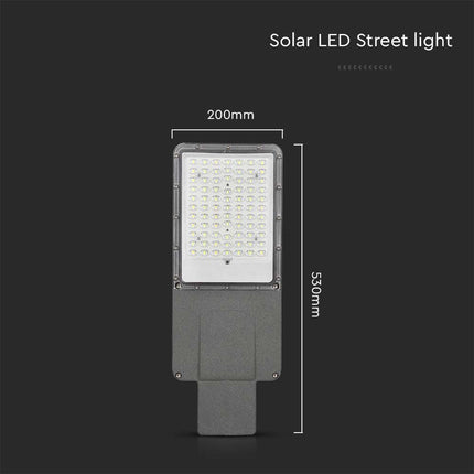 Lampadaire solaire à LED de 3 000 lm, puce Bridgelux, 6 400 K