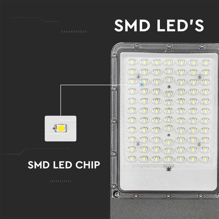 Lampadaire solaire à LED de 2 500 lm, puce Bridgelux, 6 400 K