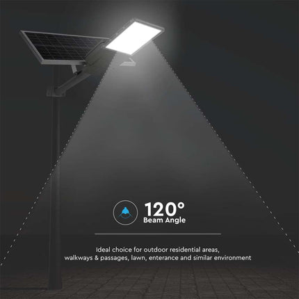Lampadaire solaire à LED de 3 000 lm, puce Bridgelux, 6 400 K
