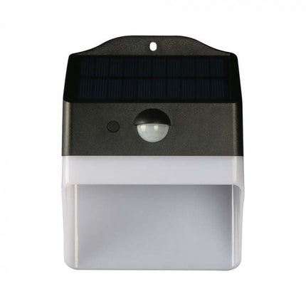 Applique murale LED à énergie solaire avec capteur, noir et blanc, 4000 K