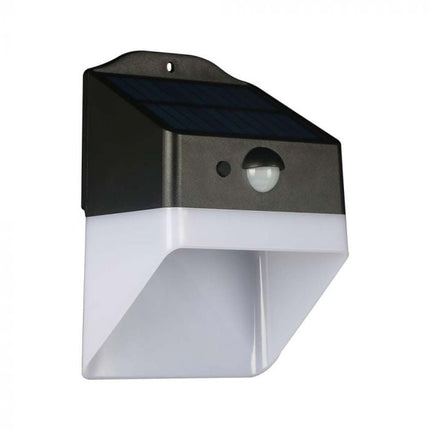 Applique murale LED à énergie solaire avec capteur, noir et blanc, 4000 K
