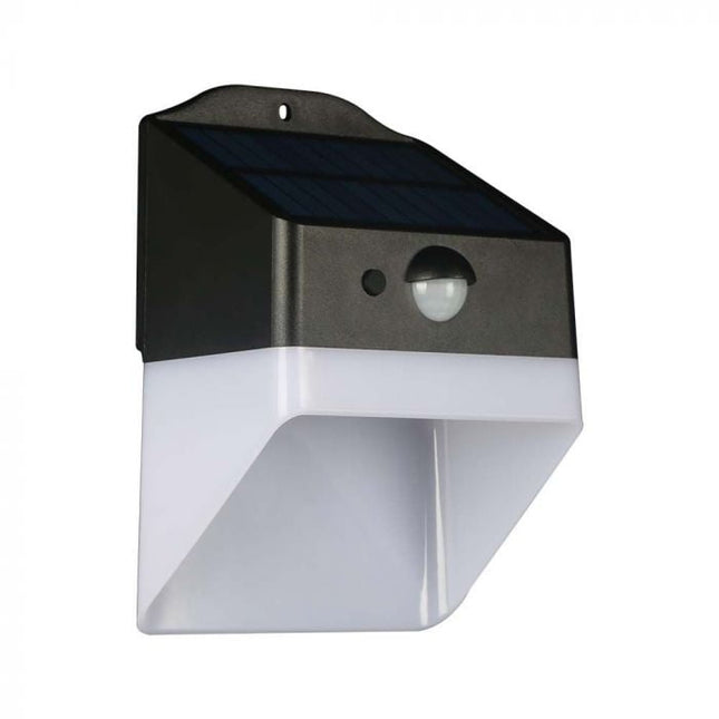 Applique murale LED à énergie solaire avec capteur, noir et blanc, 4000 K