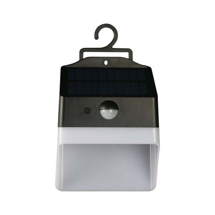 Applique murale LED à énergie solaire avec capteur, noir et blanc, 4000 K