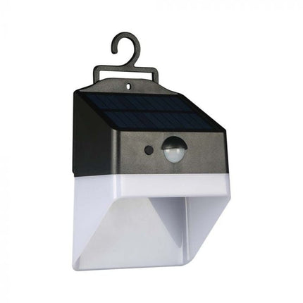 Applique murale LED à énergie solaire avec capteur, noir et blanc, 4000 K