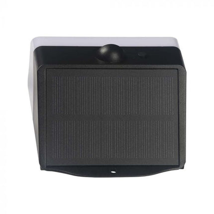 Applique murale LED à énergie solaire avec capteur, noir et blanc, 4000 K