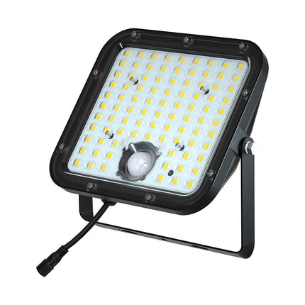 Projecteur LED solaire 4800 lm, télécommande, détecteur de mouvement