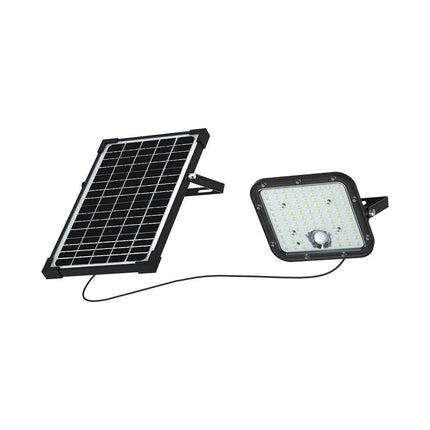 Projecteur LED solaire 4800 lm, télécommande, détecteur de mouvement