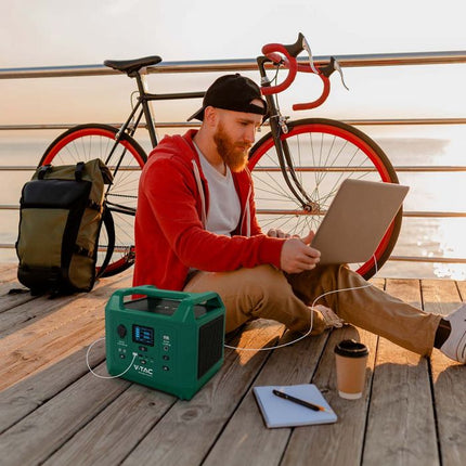 Station d'alimentation portable de 600 W, recharge par panneau solaire ou sur secteur