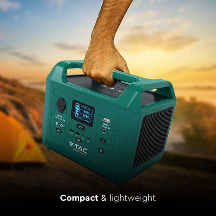 Station d'alimentation portable de 600 W, recharge par panneau solaire ou sur secteur