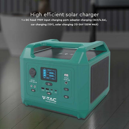 Station d'alimentation portable de 600 W, recharge par panneau solaire ou sur secteur