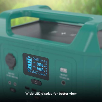 Station d'alimentation portable de 600 W, recharge par panneau solaire ou sur secteur