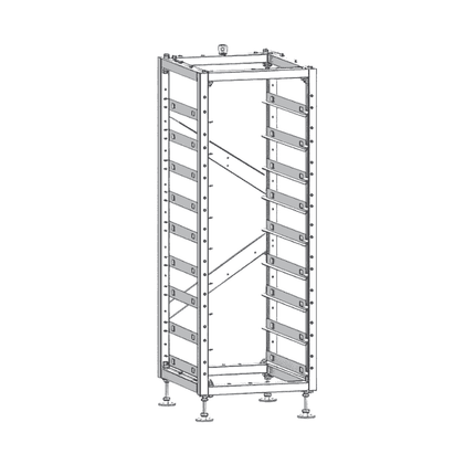 Rack haute tension 3U - LRACK 19 pouces pour 9 modules, Deye