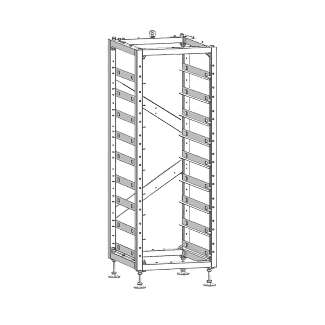 Rack haute tension 3U - LRACK 19 pouces pour 9 modules, Deye