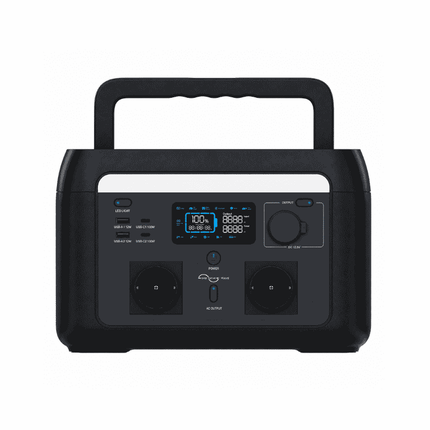 Station d'alimentation portable de 1 000 W, recharge sur secteur