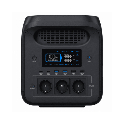Station d'alimentation portable de 1 800 W, recharge sur secteur