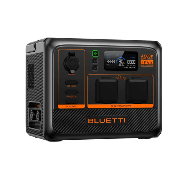 Station d'alimentation portable Bluetti 600 W, recharge par panneau solaire ou sur secteur