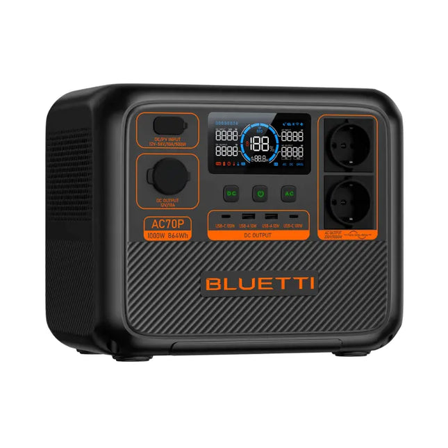 Station d'alimentation portable Bluetti 1000 W, recharge par panneau solaire ou sur secteur