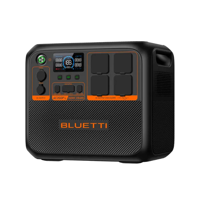 Station d'alimentation portable Bluetti 2400 W, recharge par panneau solaire ou sur secteur