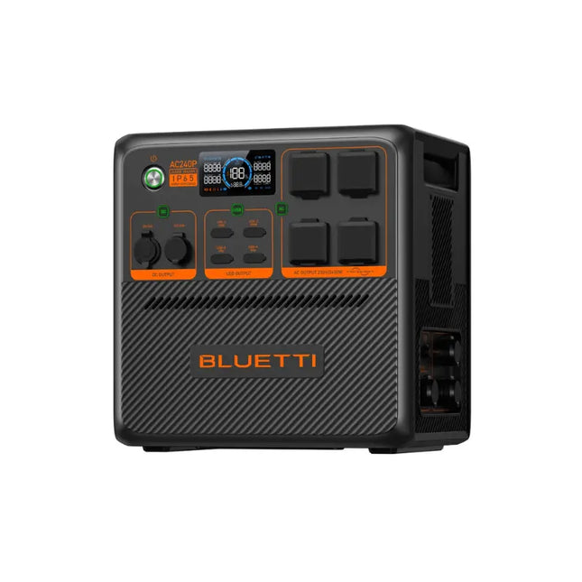 Station d'alimentation portable Bluetti 2400 W, recharge par panneau solaire ou sur secteur