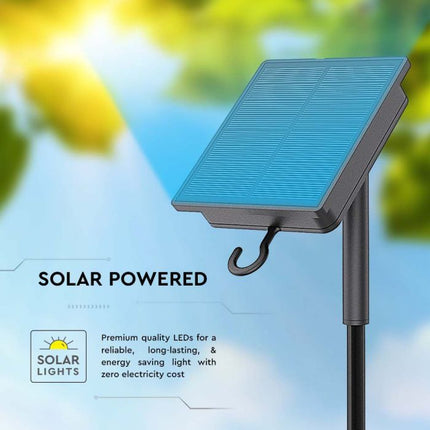 Bande LED à énergie solaire IP67, télécommande, 3000 K