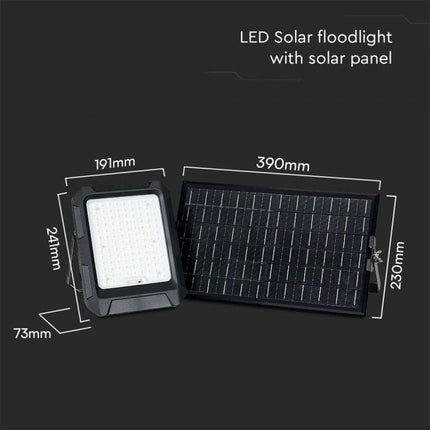 Projecteur LED solaire de 1 800 lm, batterie externe de 12 Ah, température de couleur de 4 000 K