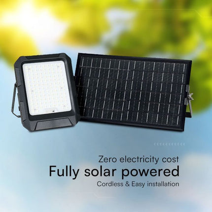 Projecteur LED solaire de 1 800 lm, batterie externe de 12 Ah, température de couleur de 4 000 K