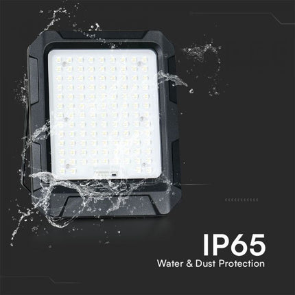 Projecteur LED solaire de 1 800 lm, batterie externe de 12 Ah, température de couleur de 4 000 K