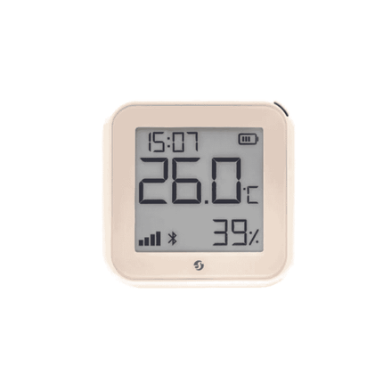 Shelly H&amp;T Gen3, Smart Wi-Fi Temperature and Humidity Sensor with E-Ink Display, Ivory