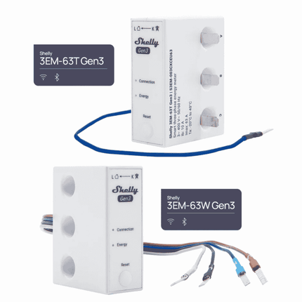 Shelly 3EM-63W Gen3, 63A Three-Phase Smart Meter