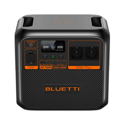 Station d'alimentation portable Bluetti 1800 W, recharge par panneau solaire ou sur secteur