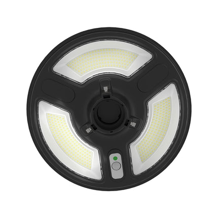 Lampe solaire LED 1 500 lm, télécommande, détecteur de mouvement, 6 400 K