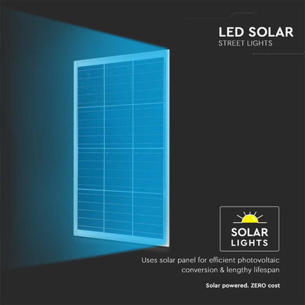 Lampadaire solaire à LED de 2 300 lm, détecteur de mouvement, 6 400 K