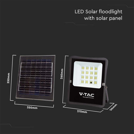 Projecteur LED solaire 1 200 lm, télécommande, température de couleur 6 400 K