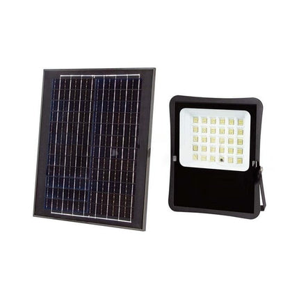 Projecteur LED solaire 1 200 lm, télécommande, température de couleur 6 400 K